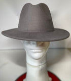 Grey Red Bottom Fedora